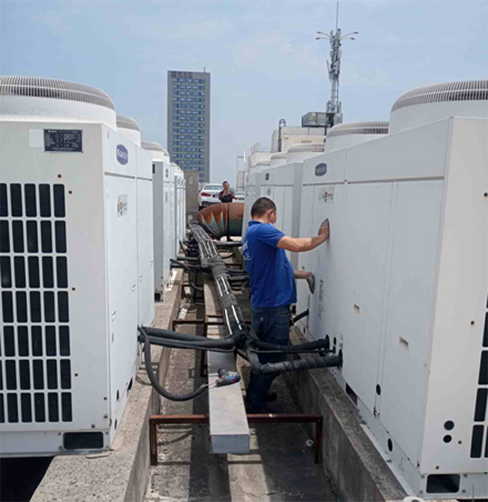 泰山中央空调制热和不制冷系统维修方法